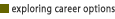 Go to Exploring Career Options section